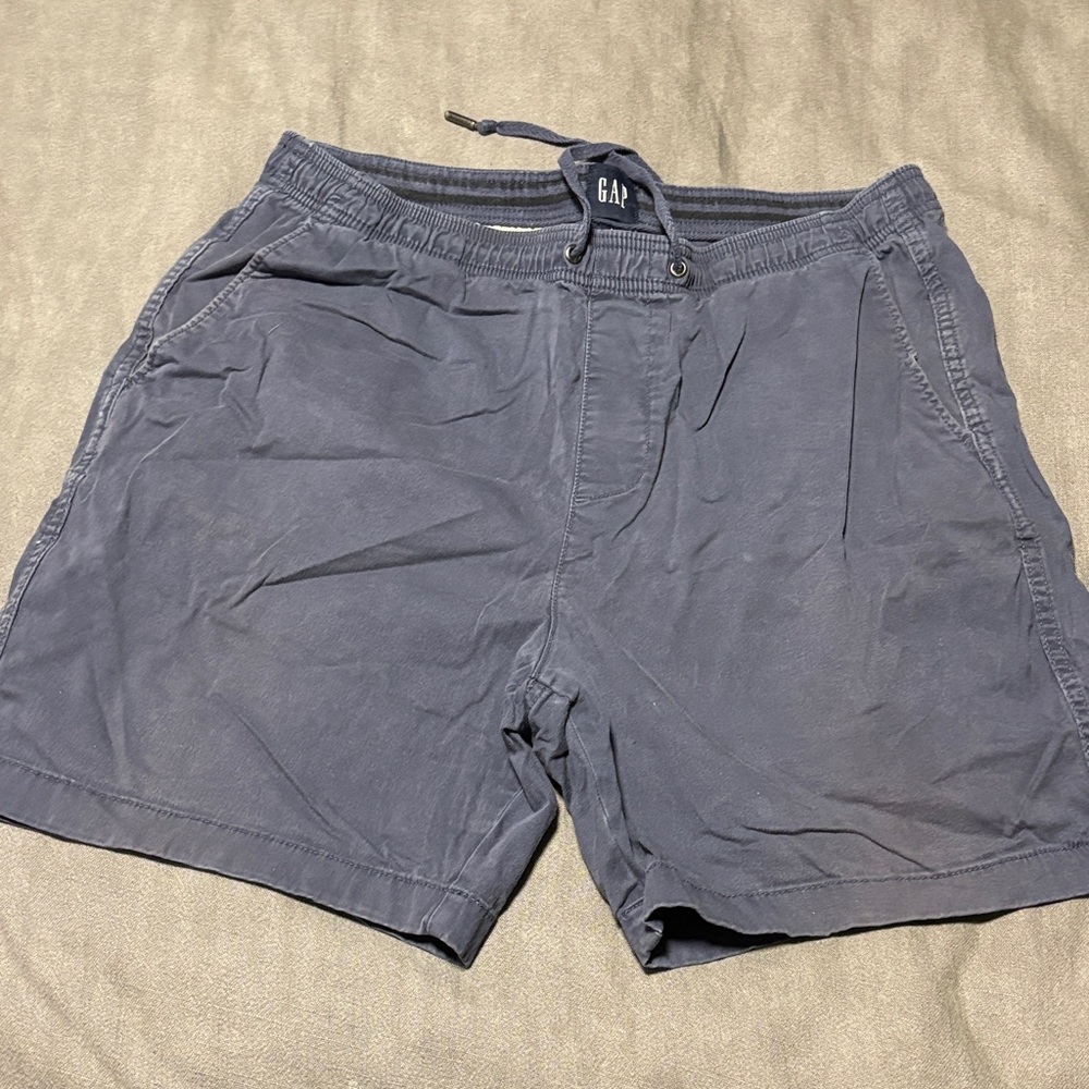 GAP Men's Slate Blue Elastic Drawstring Hybrid Shorts